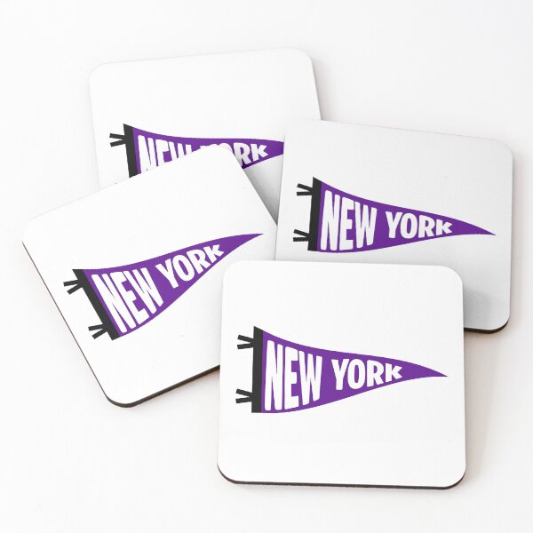 Item preview, Greenwich Village New York Vintage Pennant - Violet and White Retro Art designed and sold by Sparkledust Creations.