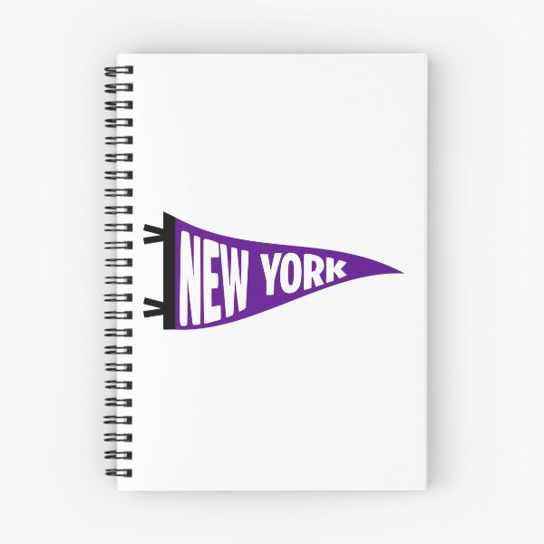 Item preview, Greenwich Village New York Vintage Pennant - Violet and White Retro Art designed and sold by Sparkledust Creations.