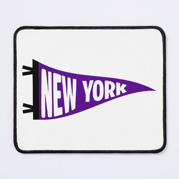 Item preview, Greenwich Village New York Vintage Pennant - Violet and White Retro Art designed and sold by Sparkledust Creations.