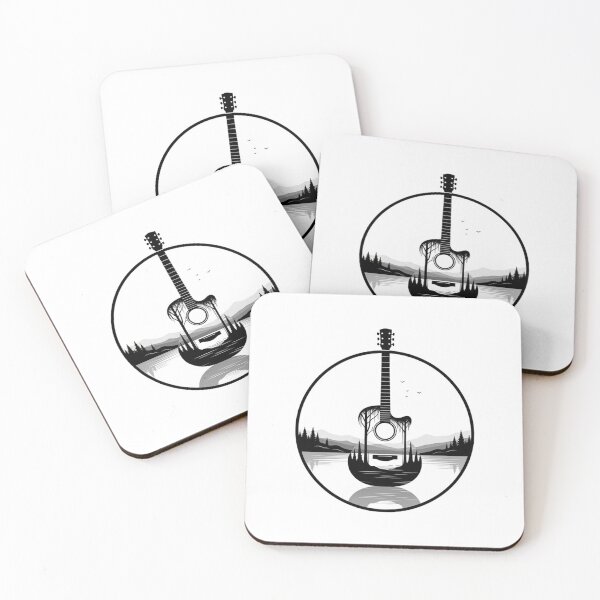 Item preview, Strings & Silence – Retro Guitar Emblem designed and sold by Pollock.