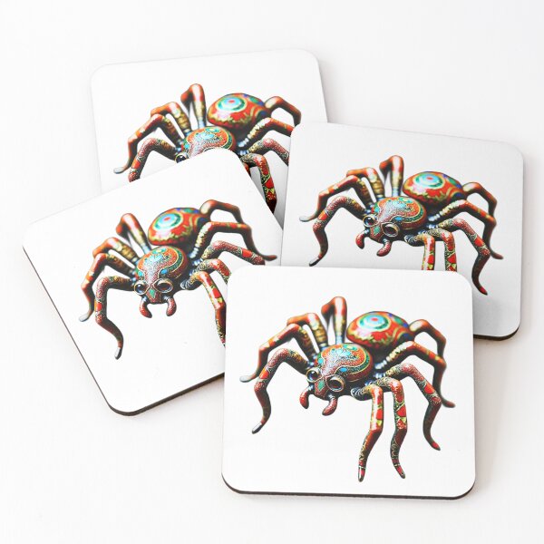 Item preview, Ornate Jewel Spider - Vibrant Folk Art Arachnid designed and sold by StickerBuild07 .
