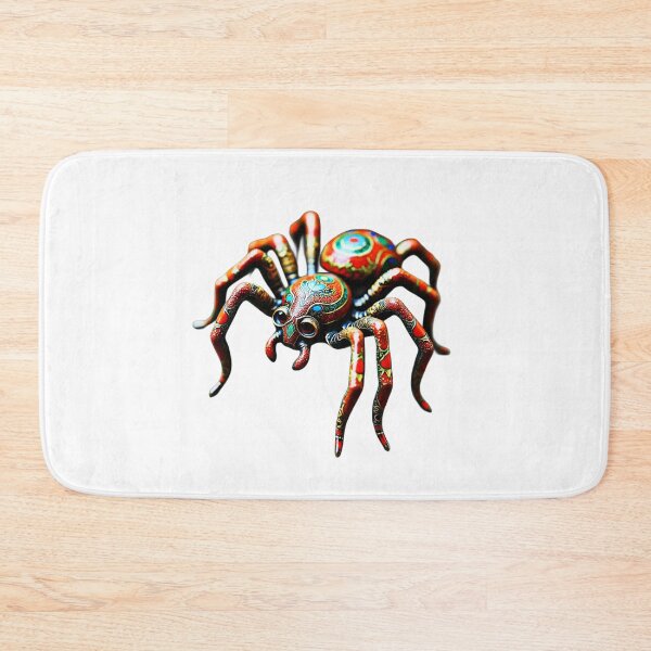 Item preview, Ornate Jewel Spider - Vibrant Folk Art Arachnid designed and sold by StickerBuild07 .