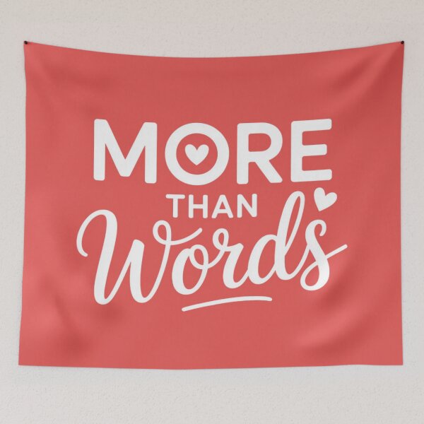 Item preview, More Than Words – Modern Love Quote Design for Couples & Valentine Gifts designed and sold by ZENTIO.