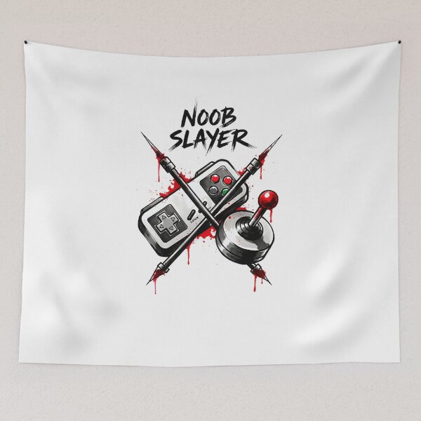 Item preview, Noob Slayer – Gamer Ink Illustration designed and sold by blacksealstudio.