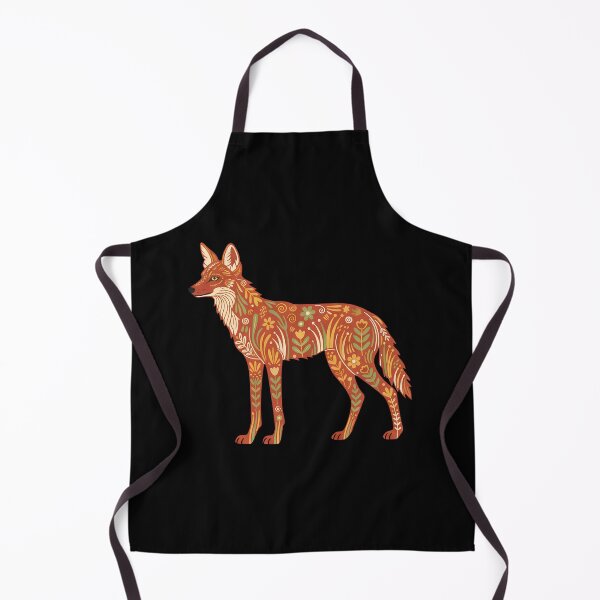 Item preview, Maned Wolf in Scandinavian Folk Art Style – Hope for Wildlife by heidiannemorris © designed and sold by FOLK ART FUSION by heidiannemorris.