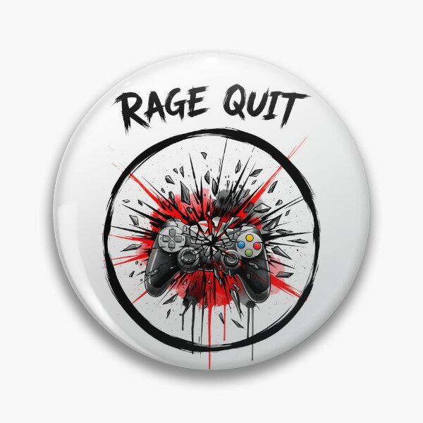 Item preview, Rage Quit – Gamer Ink Explosion Art designed and sold by blacksealstudio.