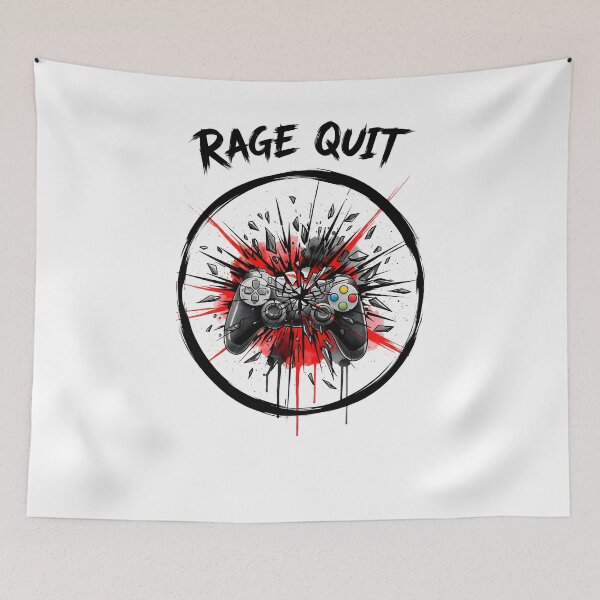 Item preview, Rage Quit – Gamer Ink Explosion Art designed and sold by blacksealstudio.