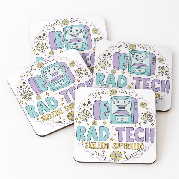 Item preview, Kawaii Rad Tech Skeletal Superhero Pastel Radiology Art designed and sold by MyProfessionaltees.