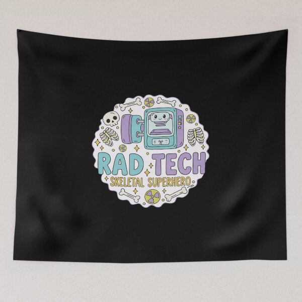 Item preview, Kawaii Rad Tech Skeletal Superhero Pastel Radiology Art designed and sold by MyProfessionaltees.