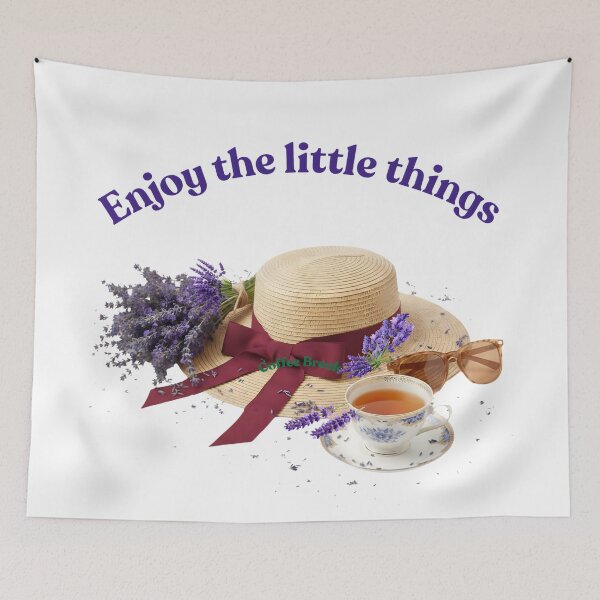 Item preview, Lavender Afternoon Tea: French Countryside Still Life with Straw Hat and Porcelain designed and sold by VibranPalette.