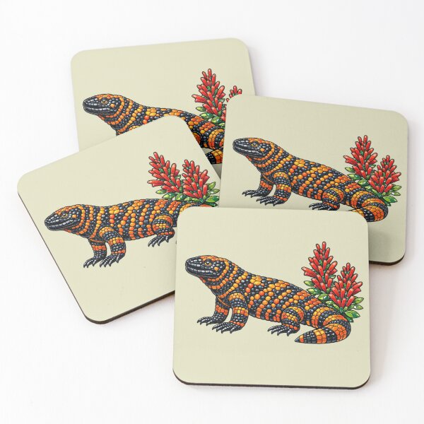 Item preview, Gila Monster Lizard Stained Glass Desert Wildlife Art designed and sold by BirdsnStuff.