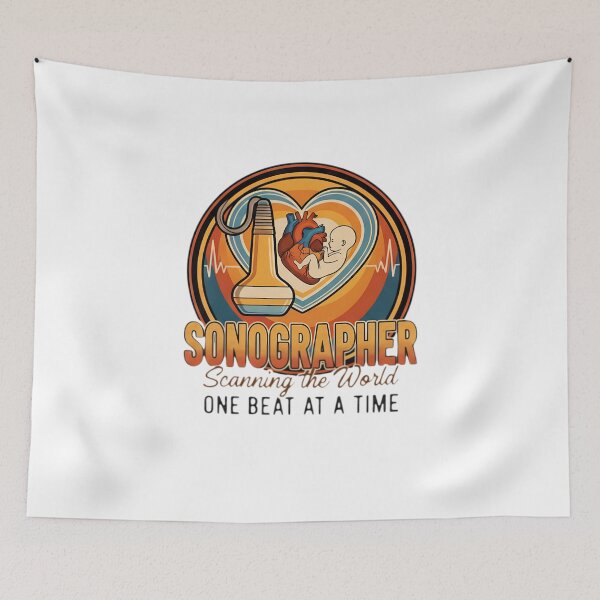 Item preview, Retro Sonographer Heartbeat Ultrasound Technician Medical Art designed and sold by MyProfessionaltees.