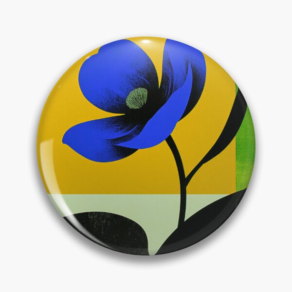 Item preview, Blue Flower Against a Yellow Field designed and sold by joycrysstudio.