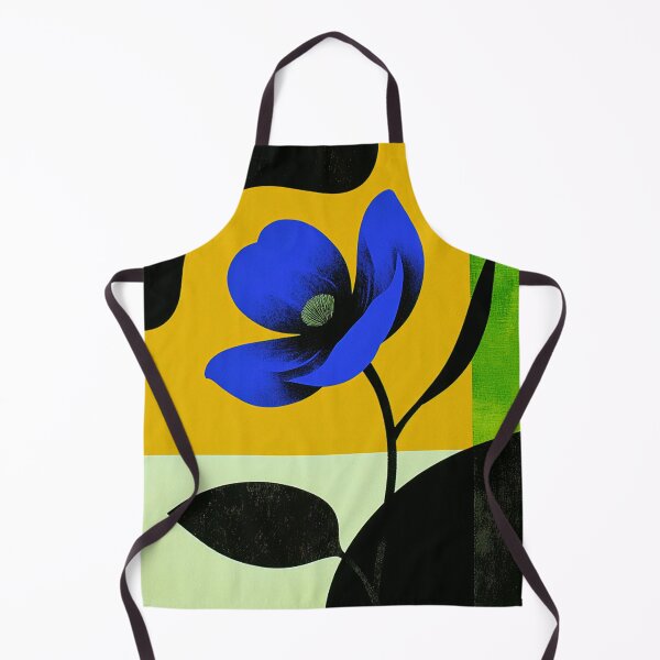 Item preview, Blue Flower Against a Yellow Field designed and sold by joycrysstudio.