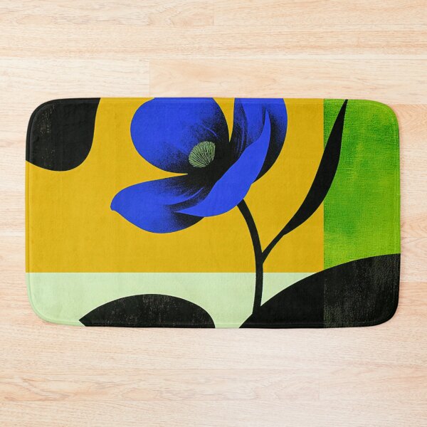 Item preview, Blue Flower Against a Yellow Field designed and sold by joycrysstudio.