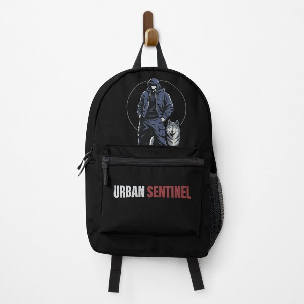 Item preview, Urban Sentinel – Hooded Guardian with Wolf designed and sold by zaphirodesign®.