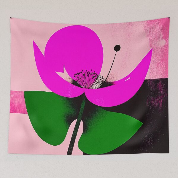 Item preview, Bold Pink Flower in Still Space designed and sold by joycrysstudio.