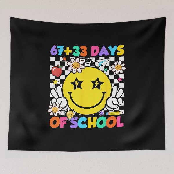 Item preview, 67+33 Days Of School 100th Day School Smiley Flower Design designed and sold by gladysenglish.