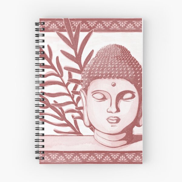 Item preview, Buddha Head Statue with Palm Fronds Watercolor - Ruby + Rose designed and sold by Irene Estelle.