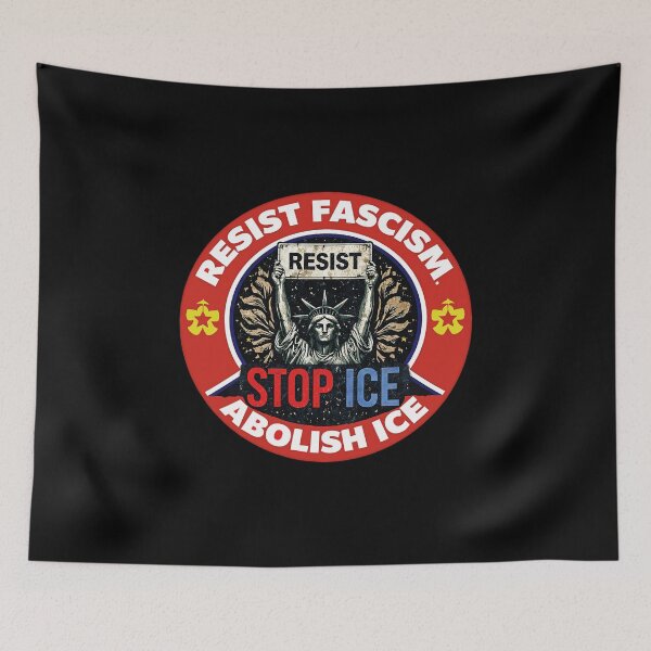 Item preview, Stop ICE Funny Statue of Liberty Boho Floral Resist Retro  designed and sold by gear-posters.