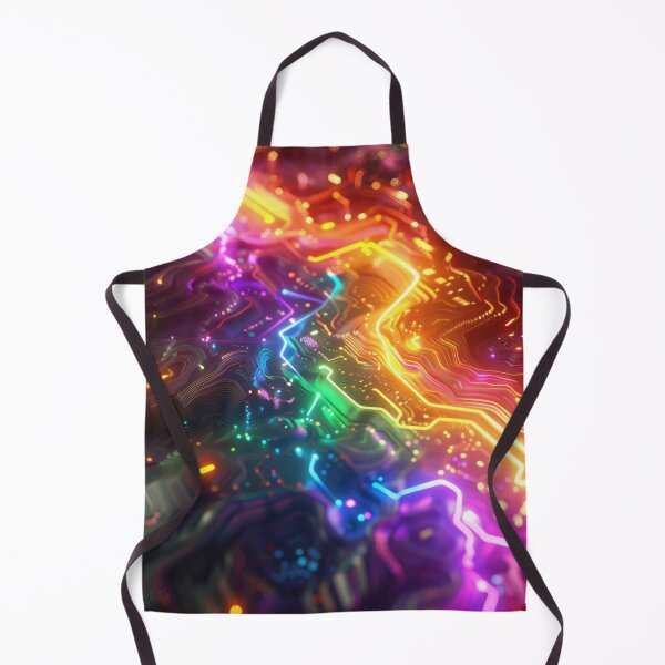 Item preview, Neon Circuit Topography - Glowing Cyberpunk Data Flow designed and sold by B-Russ-Stuff.