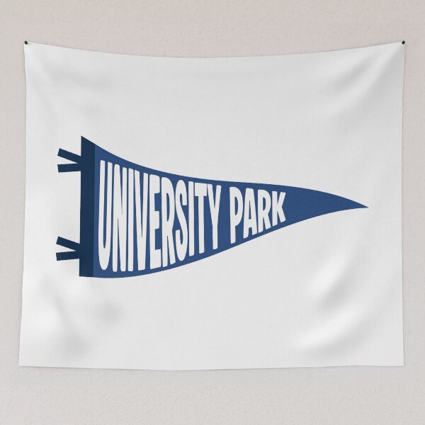 Item preview, University Park Pennsylvania Vintage Pennant - Navy Blue and White Retro Art designed and sold by Sparkledust Creations.