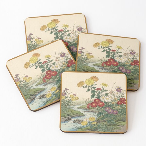 Item preview, Chrysanthemums by Stream after Ohara Koson designed and sold by Tridentulus.