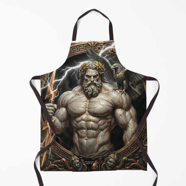 Item preview, Zeus God of Thunder - Ancient Greek Mythology Golden Marble Statue designed and sold by Clark A Bennett.