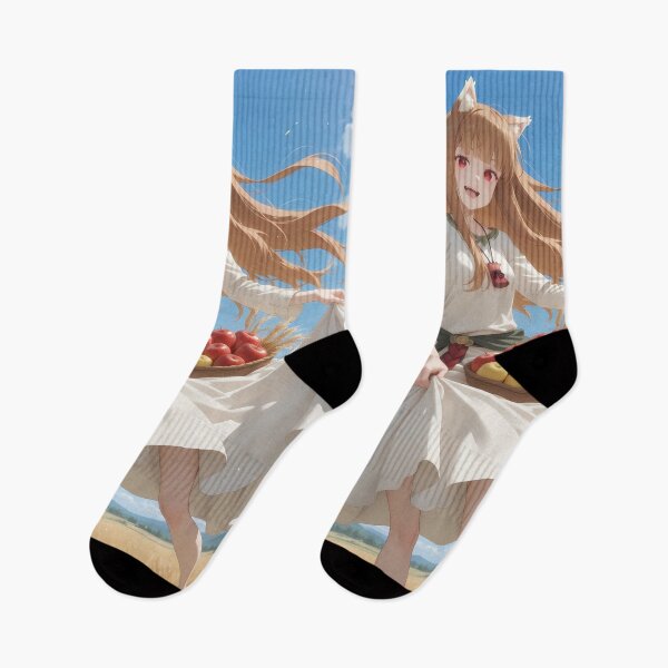 Item preview, Holo Spice And Wolf Harvest Breeze With Apples And Wheat Field designed and sold by TorbenKuhano.