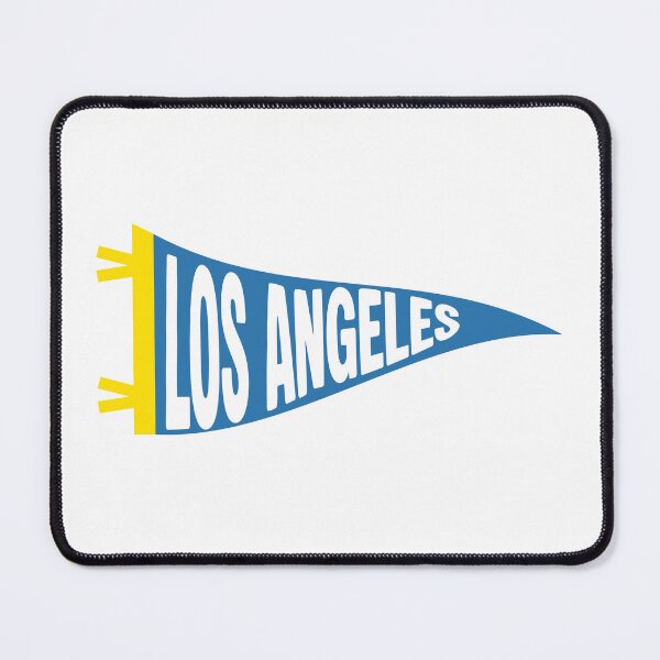 Item preview, Los Angeles California Vintage Pennant - Powder Blue and Gold Retro Art designed and sold by Sparkledust Creations.
