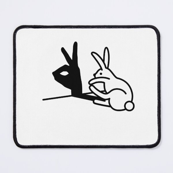 Item preview, Rabbit Hand Shadow Puppets Humor Pop Art designed and sold by Mixedfruit.