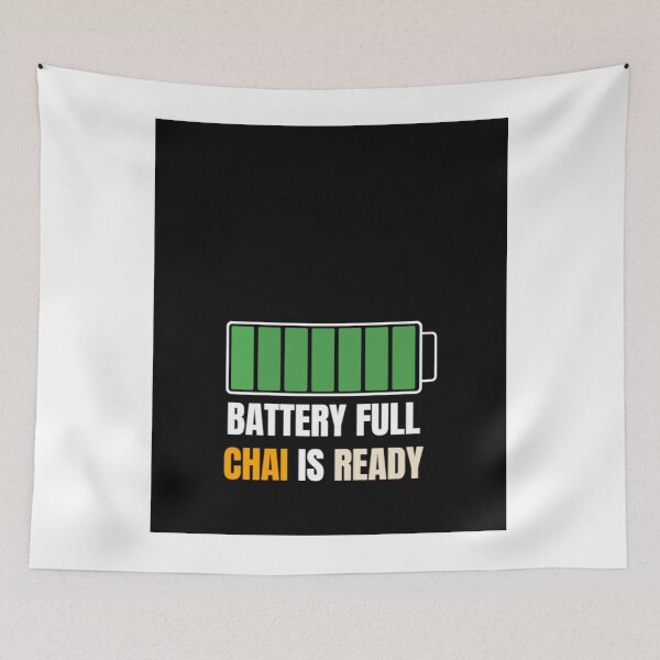 Item preview, “Battery full, chai ready to enjoy” designed and sold by Plav!.
