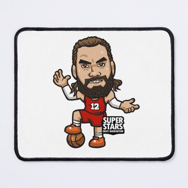 Item preview, “Steven Adams Basketball Cartoon Art – Retro NBA Star Illustration” designed and sold by PJDRAW.