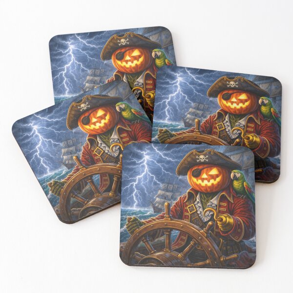 Item preview, Headless Horseman Pirate at the Helm in Stormy Seas – Adventure Fantasy Art designed and sold by TheHorsemanRidesAgain.