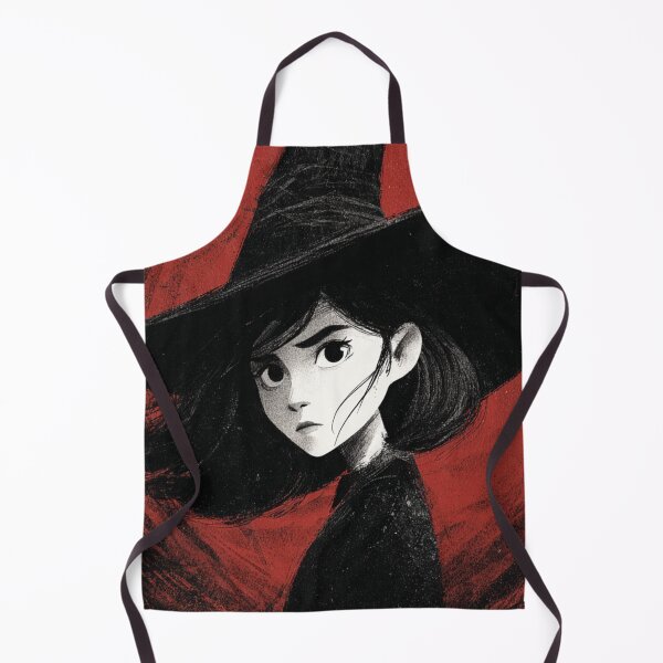 Item preview, Little Witch, Big Hat — Moody Illustrated Portrait designed and sold by WhimsyWink.