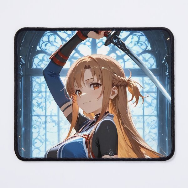 Item preview, Asuna Sword Art Online Stained Glass Hall Blue Tones Poise designed and sold by TorbenKuhano.