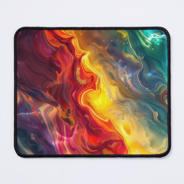 Item preview, Golden Rainbow Current - Luxurious Fluid Art designed and sold by B-Russ-Stuff.