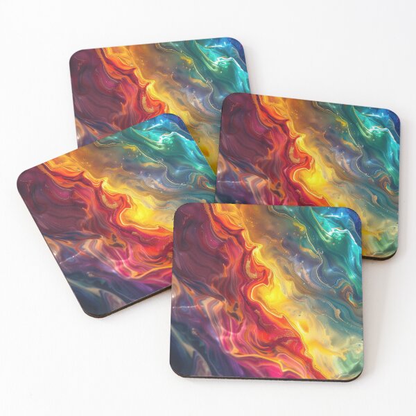Item preview, Golden Rainbow Current - Luxurious Fluid Art designed and sold by B-Russ-Stuff.