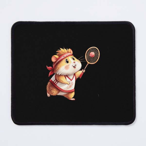 Item preview, Cute Tennis Player Hamster Illustration Fun Sports Character designed and sold by WayTBeenkenArt.