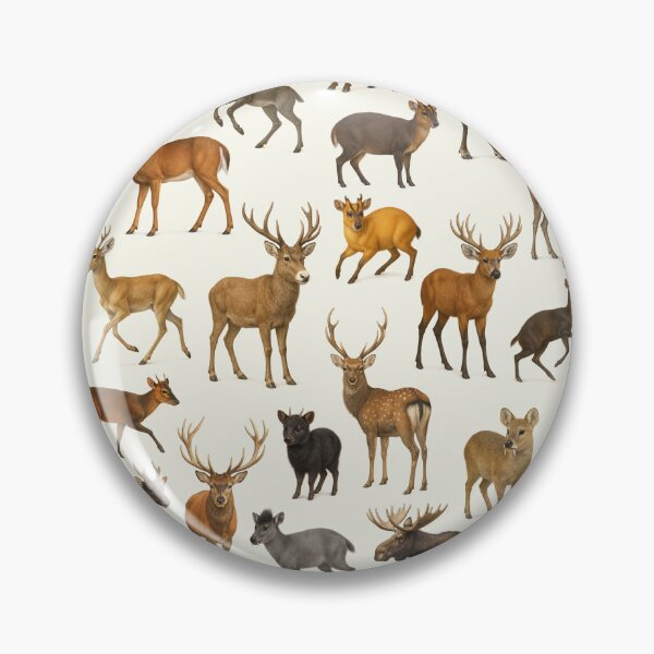 Item preview, Animals of Cervidae Wildlife Deer Retro Identification Chart designed and sold by kakarikihill.