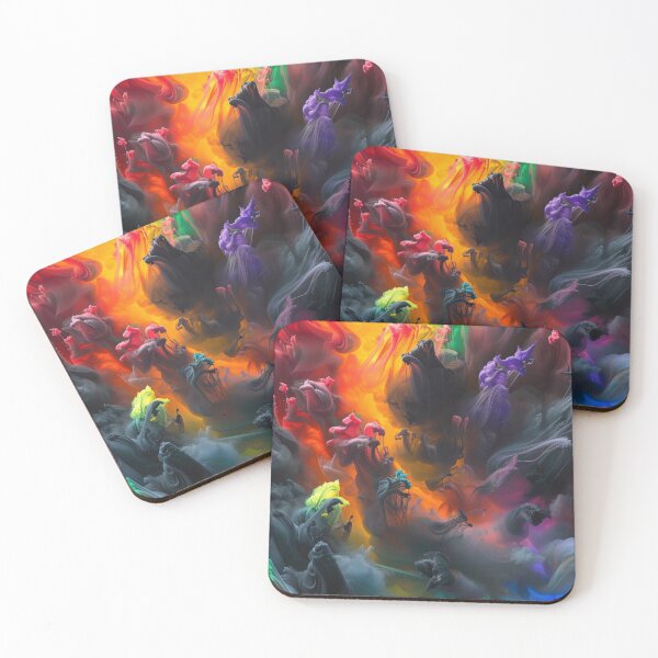 Item preview, Vibrant Smoke Storm - Dark Neon Ink Explosion designed and sold by B-Russ-Stuff.
