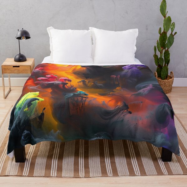 Item preview, Vibrant Smoke Storm - Dark Neon Ink Explosion designed and sold by B-Russ-Stuff.
