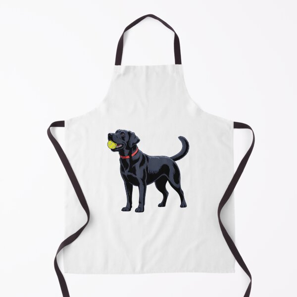 Item preview, Black Labrador Retriever Fetching Tennis Ball Dog Illustration designed and sold by WayTBeenkenArt.