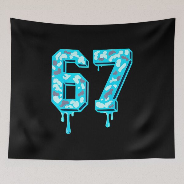 Item preview, 67 Drip Camo Number Gamma Blue Style designed and sold by gladysenglish.