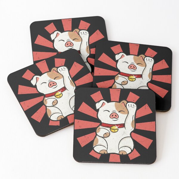 Item preview, Maneki Neko Lucky Cat Illustration Japanese Fortune  designed and sold by JEFDodsonArt.