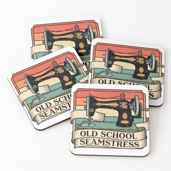 Item preview, Old School Seamstress – Vintage Sewing Logo designed and sold by Pollock.