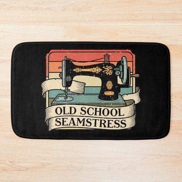 Item preview, Old School Seamstress – Vintage Sewing Logo designed and sold by Pollock.