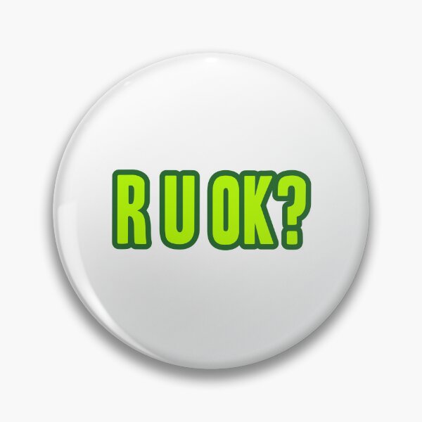 Item preview, R U Ok? Green Outline designed and sold by Memes N Lore .