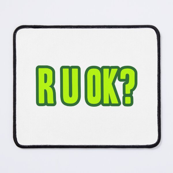Item preview, R U Ok? Green Outline designed and sold by Memes N Lore .