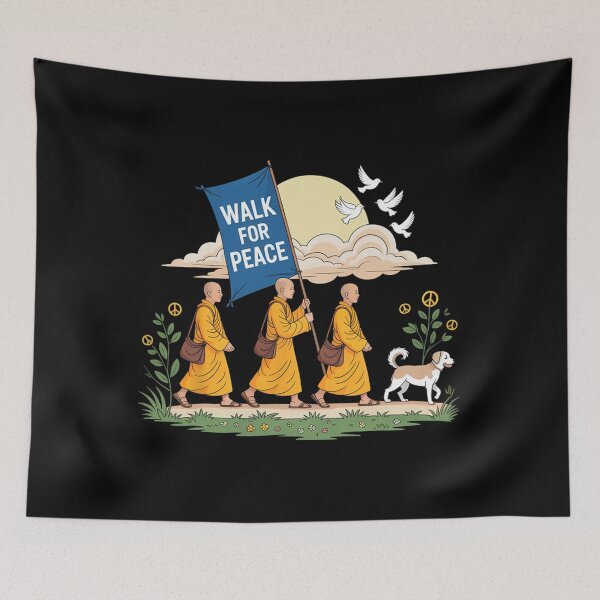 Item preview, Walk for Peace Aloka Buddhist Monks Journey  designed and sold by JaidyKris.